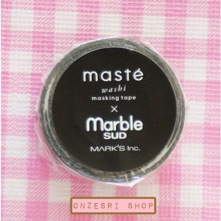 maste Masking Tape x Marble Sud เทปตกแต่งจากญี่ปุ่น ลาย Cats สีขาวดำ ขนาด 1.5 ซม. x 7 ม.