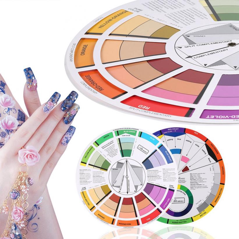 Paper Artists Color Wheel Mixing Guide 23.5cm Diameter Nail Color Wheel