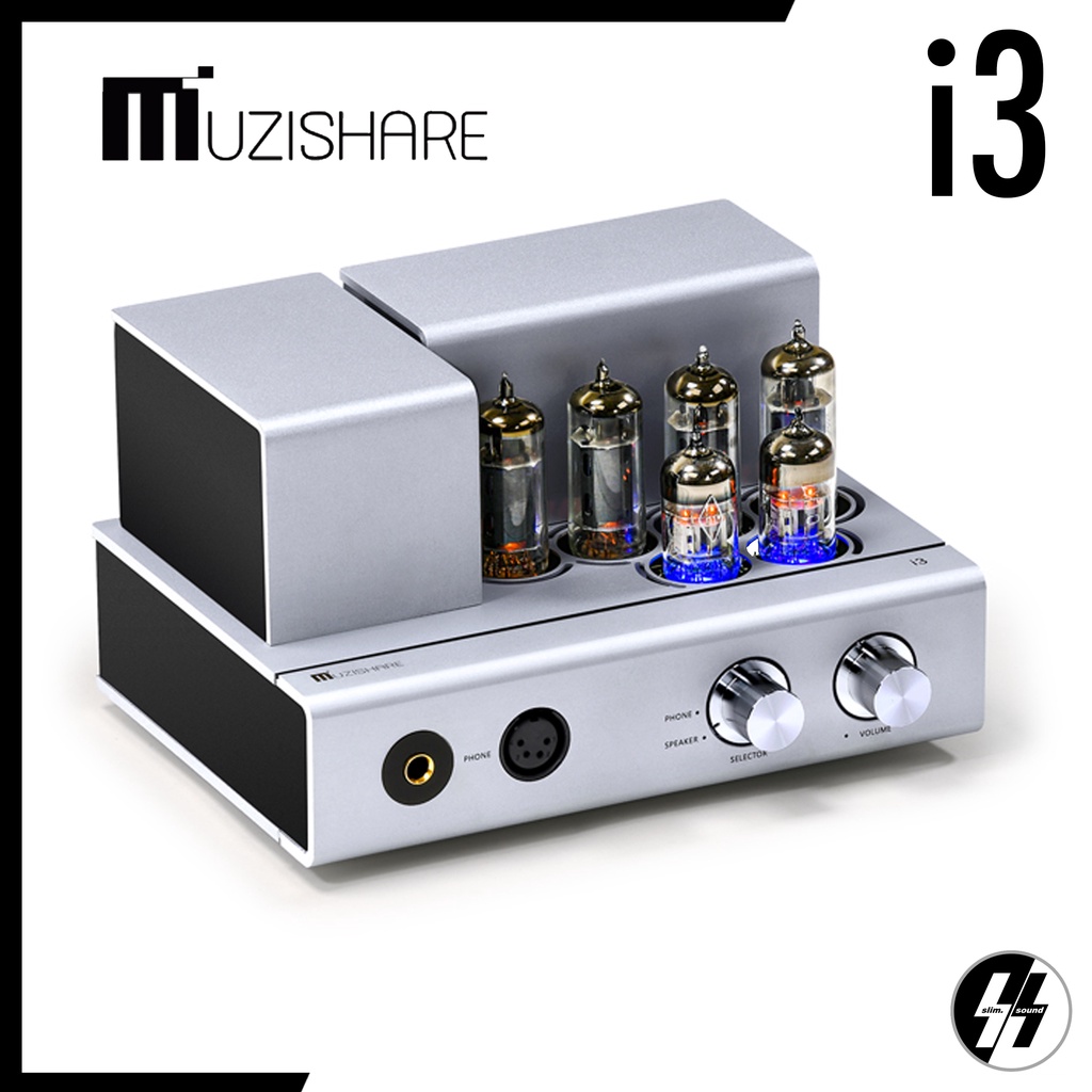 แอมป์หลอด-แอมป์หูฟัง | Muzishare - i3 | Tube Headphone Amplifier 6H2N-EB / 6P1 | 32 - 600 ohm | 12 W