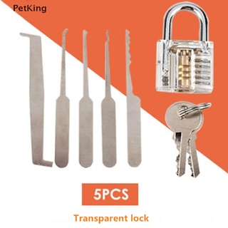 PetKing☀ 5pcs Credit Card Lock Pick Set-Locksmith Tools Lockpick With Tranaparent Lock .