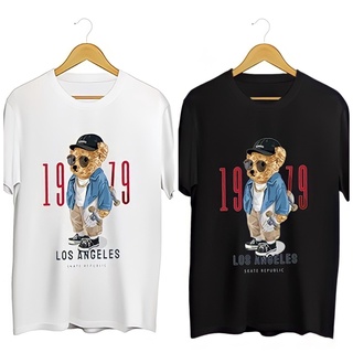 Numb Clothing : เสื้อยืดคอกลม Oversize รุ่น ลายพี่หมี LOS ANGELES เท่สุดๆ 👕