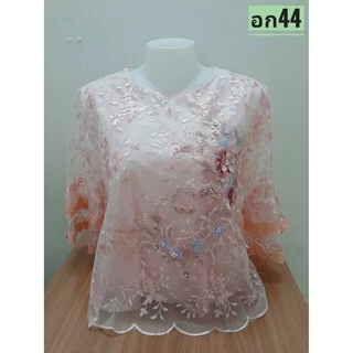 เสื้อสตรีเหมาะใส่ออกงาน เสื้อผ้าแก้ว รอบอก44 นิ้ว
