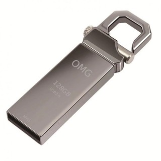 OMG Flash Drive 128Gb HYH-01 USB 2.0 Clip Lock High Speed (Silver)