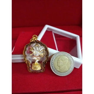 จี้สร้อยคอ องค์พระพิฆเนศสามกษัตริย์ องค์ยืน พร้อมกรอบทอง   ( 1ชิ้น )