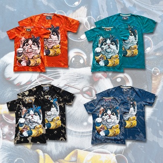 9nine เสื้อกัดสีสกรีนลาย Bubble Cat รุ่น BL1161-4 ( รวมสี )