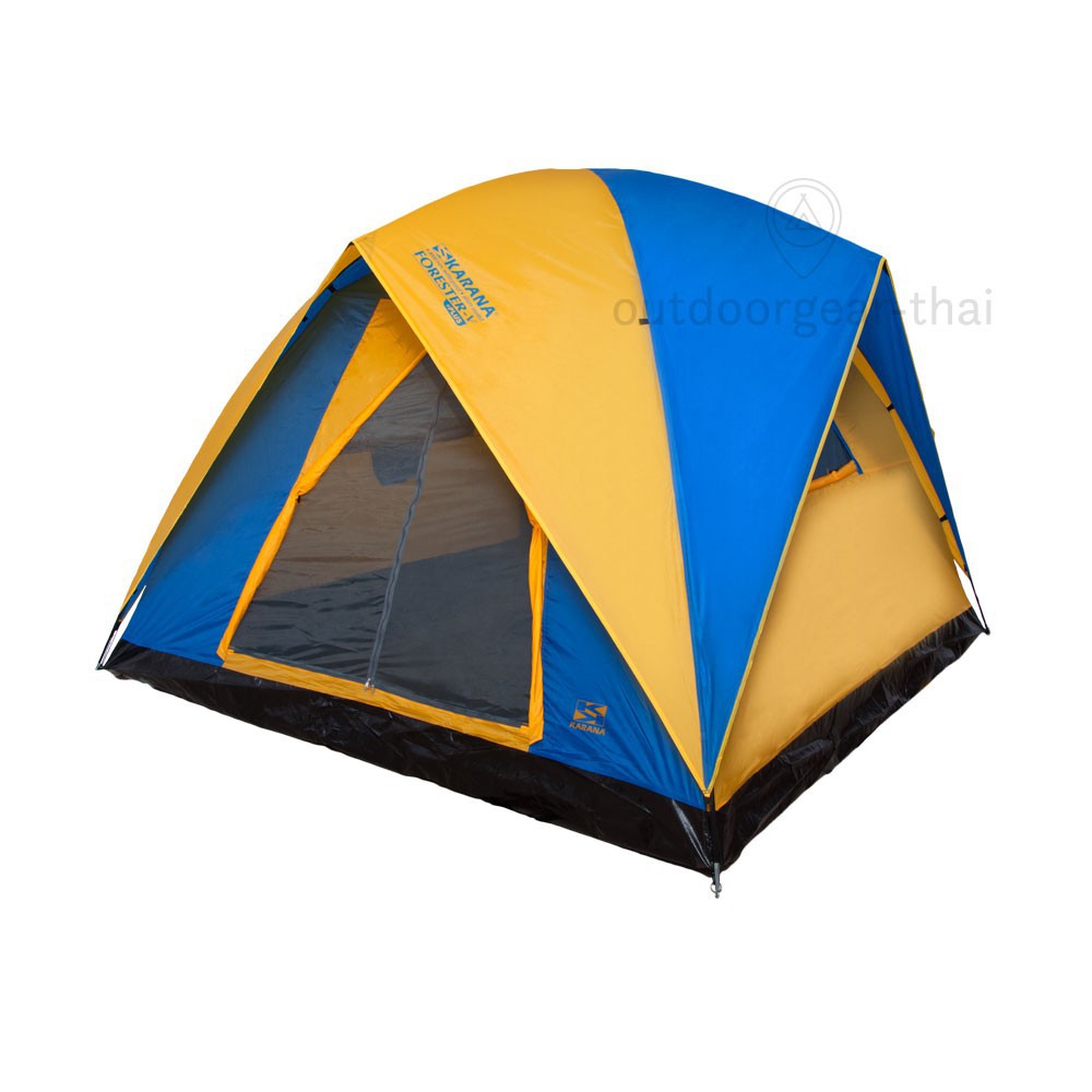 กางง่าย KARANA Tent Forester V คาราน่าเต็นท์ ฟอเรสเตอร์ V (สีน้ำเงิน/เหลือง) ลดกระหน่ำ