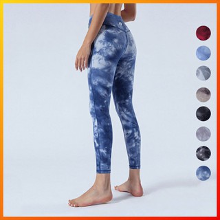 Lululemon ใหม่กางเกงโยคะเอวสูงถุงน่องแฟชั่นสําหรับผู้หญิง 8 สี