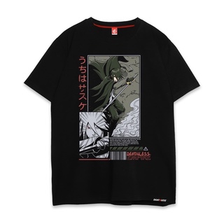 เสื้อยืด ลาย Deathless | ซาสึเกะ | สีดํา สีดํา | ชุดอนิเมะนารูโตะ