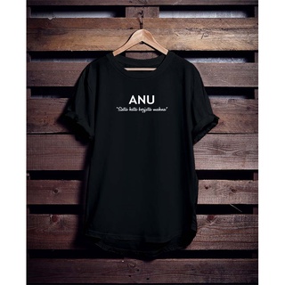 เสื้อยืดผ้าฝ้าย เสื้อยืด พิมพ์ลาย One Words Of Meaning Anu Distro สําหรับผู้ชาย และผู้หญิง