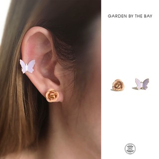 ต่างหูกุหลาบ-ผีเสื้อ (Garden By The Bay - Earring)