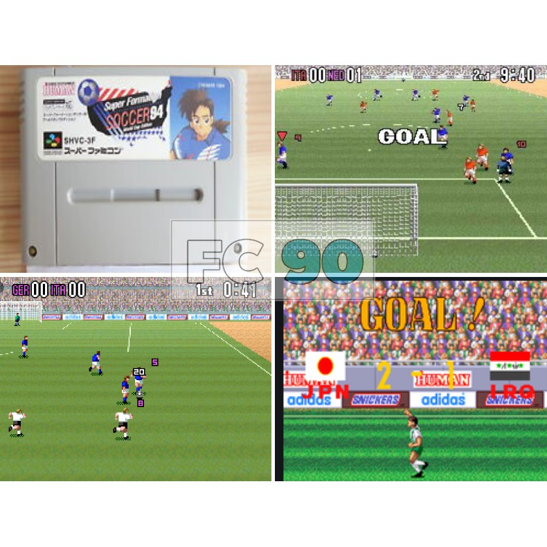 ตลับเกม Super formation Soccer 94 [SFC] แผ่นแท้  มือสองจากญี่ปุ่น  สำหรับนักสะสมเกมเก่ายุค90