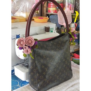 หูถักหุ้มหูกระเป๋า#HAND MADE# ความยาวซิป 20*2 นิ้ว พร้อมส่ง#รักงานถัก by ตุ๊กตา