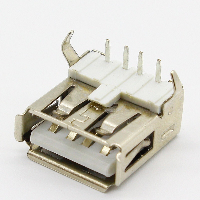 10 ชิ้น/ล็อต USB 2.0 4Pin A ประเภทตัวเชื่อมต่อซ็อกเก็ตหญิง G54 2 ฟุต 90 องศาการส่งข้อมูลการชาร์จ