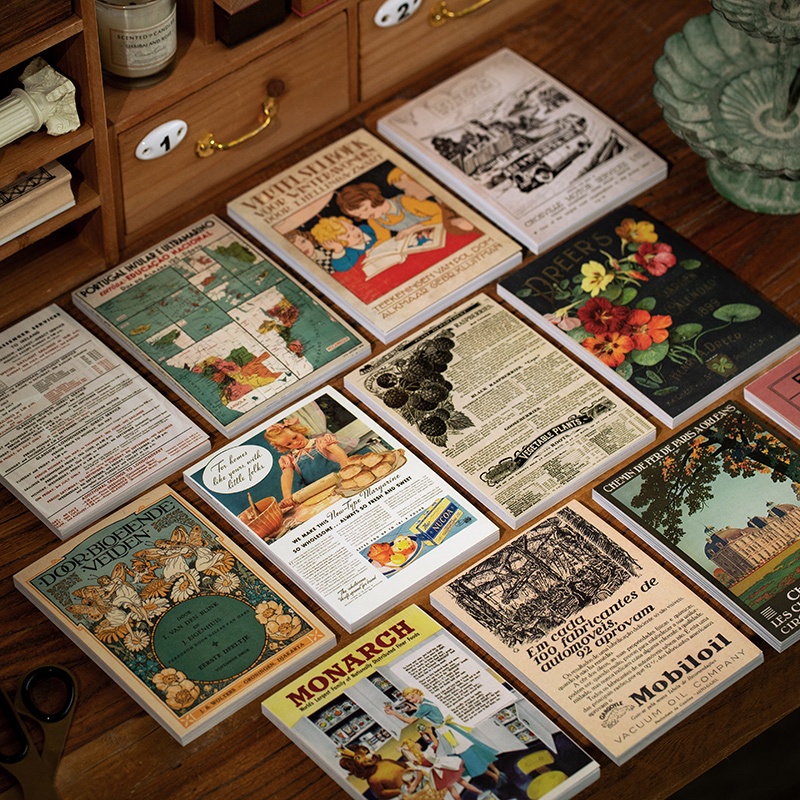 กระดาษพิมพ์ลายหนังสือพิมพ์ สำหรับตกแต่ง DIY 60 ชิ้น