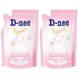 ◆▬❃D-neeน้ำยาปรับผ้านุ่ม ชนิดเติม- 600มล.สีชมพู2ห่อน้ำยาซักผ้าเด็กน้ำยาปรับผ้านุ่มเด็ก🎁🎀✨🎗🎈