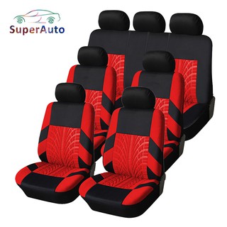 SuperAuto ผ้าหุ้มเบาะรถยนต์ หุ้มเบาะรถยนต์ ชุดคลุมเบาะรถยนต์ สวมใส่ได้แบบสากล ที่หุ้มเบาะรถยนต์ เบาะรองนั่งในรถยนต์ อุปกรณ์ตกแต่งรถยนต์