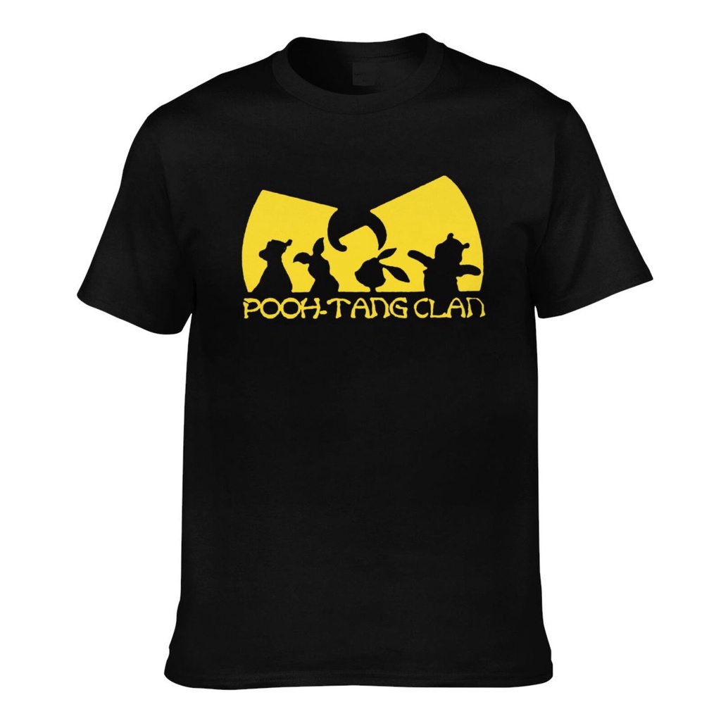 Pooh-Tang Clan Winnie-The-Pooh Funny Black Eeyore Piglet เสื้อยืดแขนสั้นผู้ชาย
