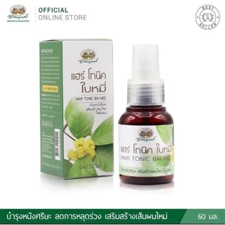 อภัยภูเบศร Hair tonic ใบหมี่ แฮร์ โทนิค 60ml บำรุงหนังศรีษะ ผมร่วง คัน ผมแข็งแรง