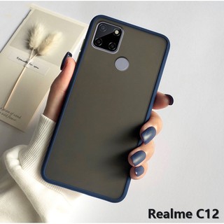 รุ่นใหม่ Case Realme C12 เคสกันกระแทก ปุ่มสีผิวด้าน ขอบนิ่มหลังแข็ง เคสโทรศัพท์ realme c12 [ ส่งจากไทย ]