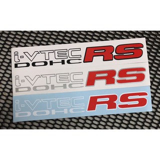 สติกเกอร์ ORACAL สติกเกอร์ไดคัทแต่งรถ i-vtec RS  (ตัวRSเป็นสะท้อนแสง )  **หากต้องการซื้อคู่ ให้กดซื้อ 2 แผ่น**