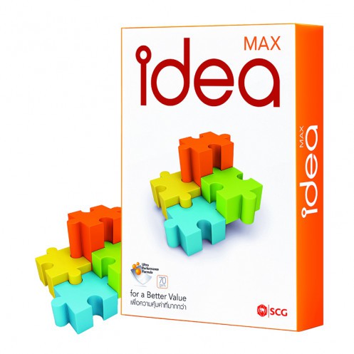 กระดาษถ่ายเอกสาร A4 70 แกรม Idea MAX(500แผ่น/รีม)