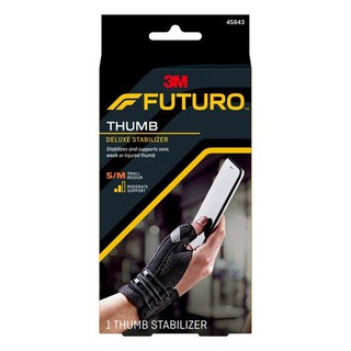 Futuro Deluxe Thumb Stabilizer อุปกรณ์พยุงนิ้วหัวแม่มือ ฟูทูโร่ ปรับกระชับได้ S-M , L-XL(สีดำ)