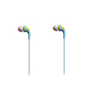 Iriver หูฟังแฟชั่น In-Ear มีไมค์ รุ่น SC-10E - สีฟ้า/เหลือง