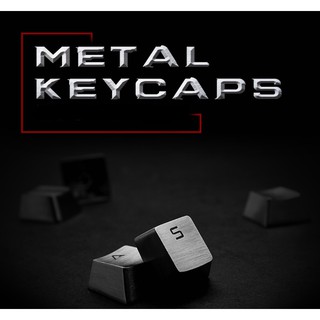 KEYCAPS ปุ่มกดแสตนเลส Stainless steel MX Keycap keycap for mechanical keyboard gaming key with light through backlit