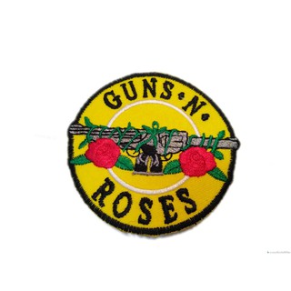 GUNS.N.ROSES ป้ายติดเสื้อ logo Embroidered Sew Iron On Patches Badge