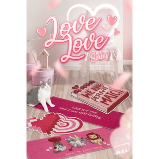 [ Mattii X Valentine ] พรม พรมปูพื้น พรมเช็ดเท้า ผ้าเช็ดเท้า  พรมห้องนั่งเล่น พิมพ์ลายเจ้าแรกในไทยมีกันลื่น สัมผัสแน่น