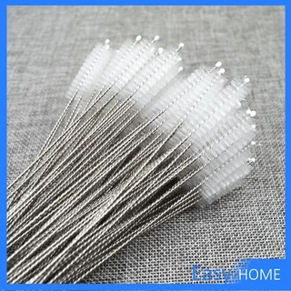 ขนไนล่อน ไม่ทำให้เป็นรอย แปรงล้างหลอดดูด จุกนม Stainless steel soft straw straw brush