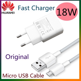 Original Mate 10 Lite Huawei Fast Charger QC 2.0 18W  Power Adapter 2A Micro USB Cable For P30 Lite Mate30 Lite Enjoy 10