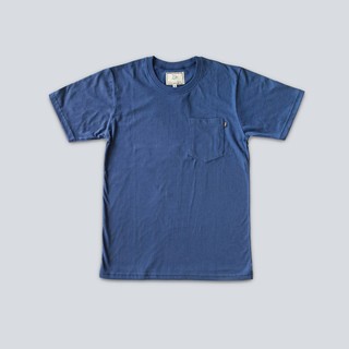 INDIGO POCKET TEE // ORIGINAL UNISEX Handmade Premium Tshirt เสื้อยืด คอตตอน 100% เกรดพรีเมี่ยม SPACE AND TIME ORIGINAL