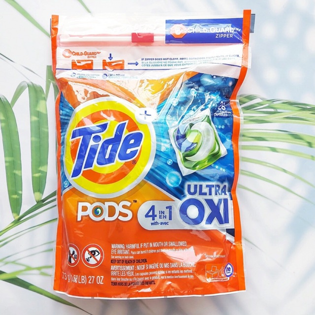 เจลบอลซักผ้า สูตรอัลตร้า อ็อกซี่ Tide® PODS® Ultra OXI Laundry Detergent 26 Count เจลบอล น้ำยาซักผ้า