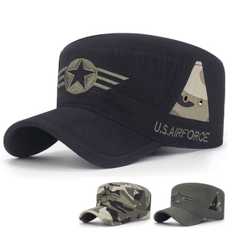 Camo Airforce Flat Top Hat Pentagram Men Women Cotton Military Army Cap Vintage Honor Baseball Cap