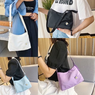 🌸พร้อมส่ง!! 👜 กระเป๋าสะพายผ้า มีดอกเดซี่น่ารักๆ