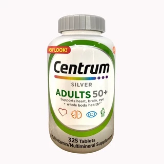 Centrum Silver Adults 50+(แพคเก็จใหม่) จำนวน 325 เม็ด Exp.10/27
