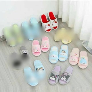 รองเท้าแตะ Slippers ขนนุ่ม ลาย SANRIO ใส่สบายนุ่มๆ  ลายน่ารัก Free size