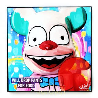 Bearbrick Krusty the Clown Simpsons ครัสตี้ ซิมป์สัน แบบริค การ์ตูน cartoon รูปภาพ​ติด​ผนัง​ pop art ของขวัญ รูปภาพ