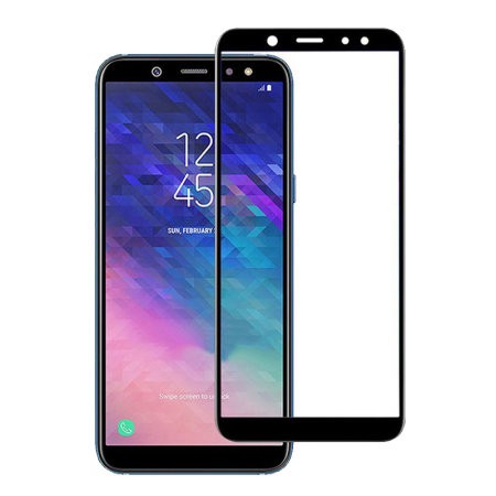 กระจกนิรภัย Samsung A6 และ Samsung A6 Plus Full Cover สีดํา