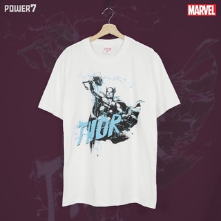 Power 7 Shop เสื้อยืดการ์ตูน ลาย มาร์เวล THOR ลิขสิทธ์แท้ MARVEL COMICS  T-SHIRTS (MVX-012)