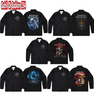 Avenged SEVENFOLD Nightmare เสื้อแจ็กเก็ต เสื้อแจ็กเก็ต ลาย Hail to the king, All Axcess, city of evil, Band metal WINDBREAKER COACH สําหรับผู้ชาย และผู้หญิง