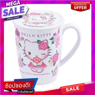 ถ้วยหู+ฝาเมลามีน 450ml SUPERWARE KITTY ROSE GARDEN แก้วน้ำ MELAMINE MUG+LID 450ml SUPERWARE KITTY ROSE GARDEN