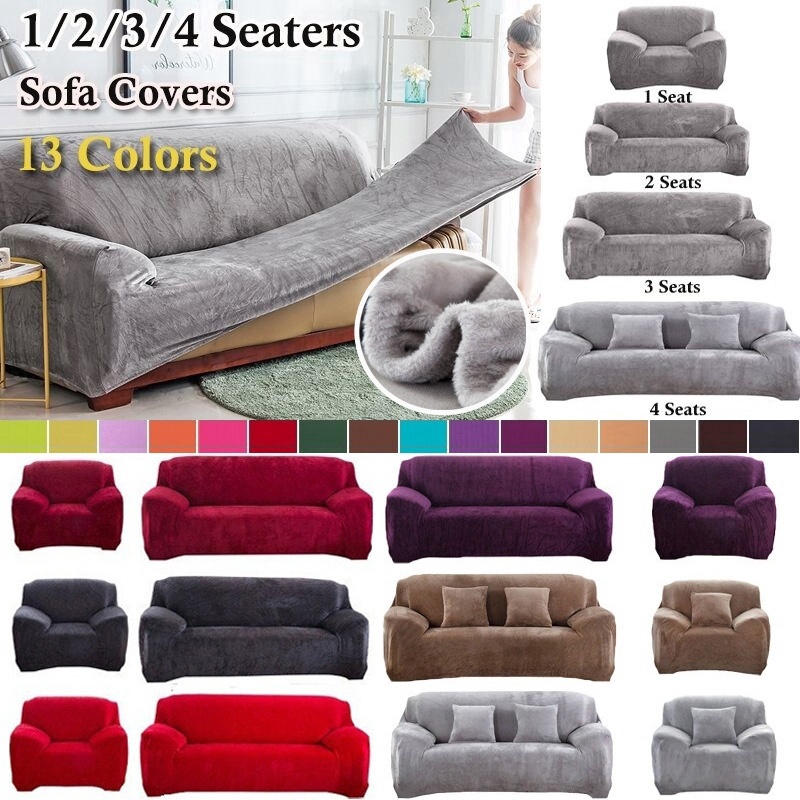 2021 Warm 1 4 Seaters Thick Plush, Slipcovers For Reclining Sofas And Loveseats