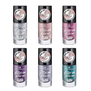 essence glitter on glitter off peel off nail polish ยาทาเล็บ ลอกได้  (ขายส่งราคาพิเศษ!)