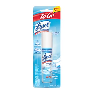 lysol to go  ขนาดพกพา ผลิตภัณฑ์ LYSOL แบบสเปรย์อัดแก๊ส