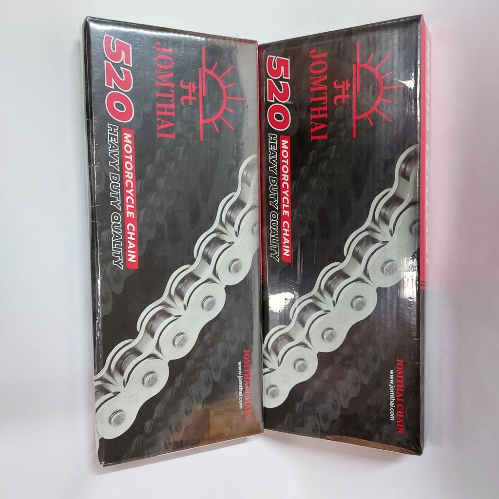 โซ่ 520 120ข้อ ยี่ห้อ พระอาทิตย์ สีเหล็ก พร้อมข้อต่อโซ่1ชุด (ไม่มีโอริง) ของแท้ 100% โซ่520 Jomthai โซ่พระอาทิตย์ 520 - รูปที่ 3