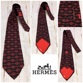 🧣: HERMES tie silk แท้💯%