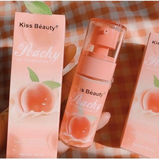 (ใช้โค้ด INCM8L3 ลด 50% สูงสุด 50 บาท)  พร้อมส่ง!!! KISS BEAUTY PEACH BB FOUNDATION รองพื้น บีบี พีช  #68083-03