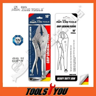 EURO KING TOOLS คีมล็อค คีมล็อคปากตรง 10 นิ้ว